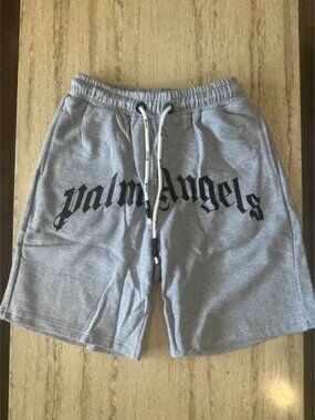 Palm Angels Large Logo Shorts Grey Size L